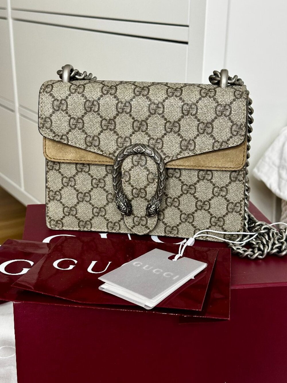 Gucci Dionysus Mini GG Supreme Shoulder Bag NWT Never Used